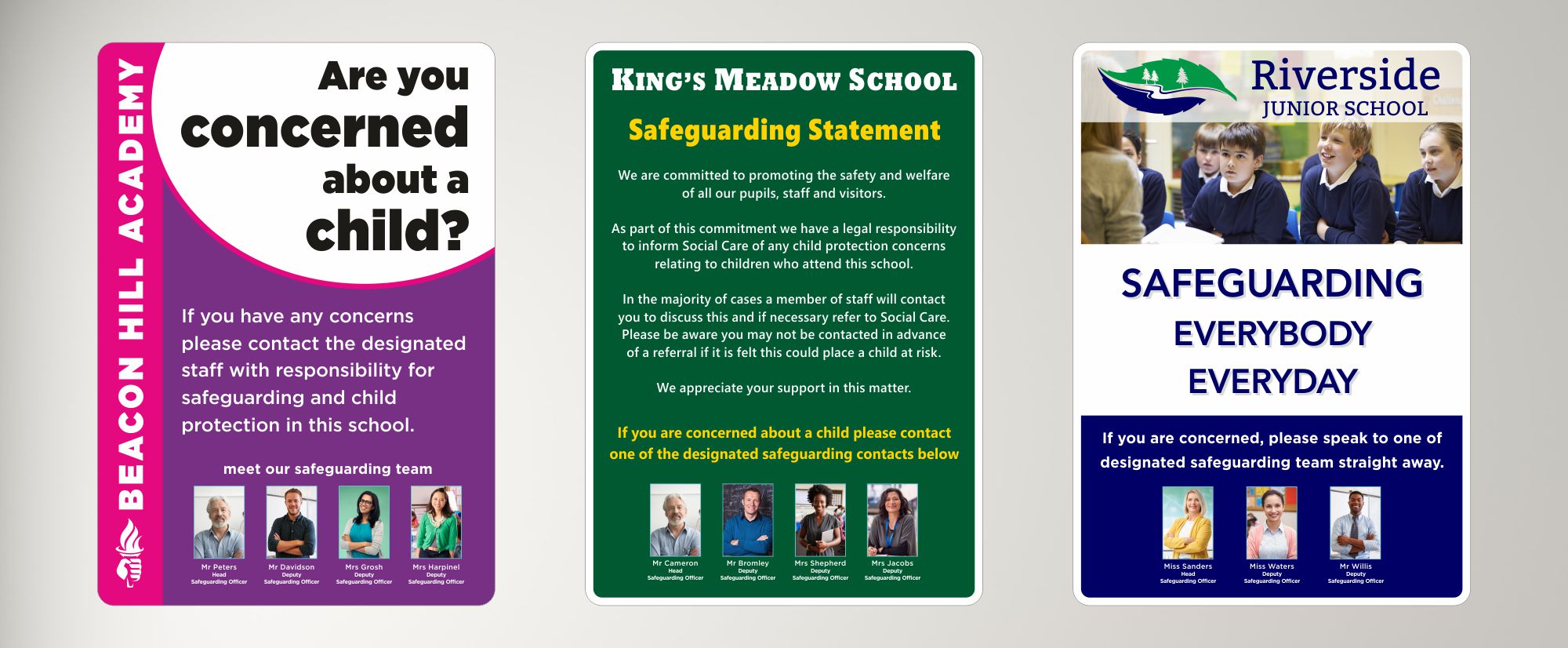 safeguarding signs for schools